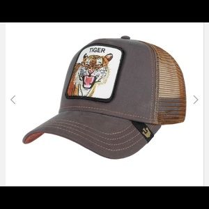 Women’s or Men’s Goorin Bros tiger trucker hat. One size.